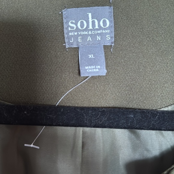 🪖🎖️NWOT New York & Company Soho Jeans Military utility blazer XL - Picture 6 of 9